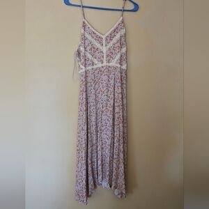 Pale Lavender Floral Spaghetti Strap Dress